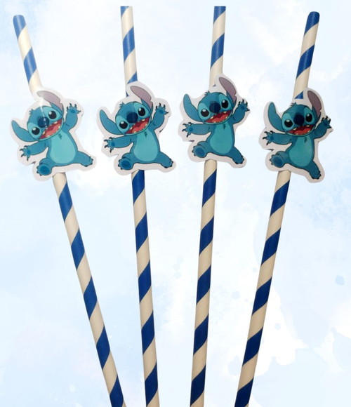 Canudo de Papel Personalizado Stitch - Imagem 2