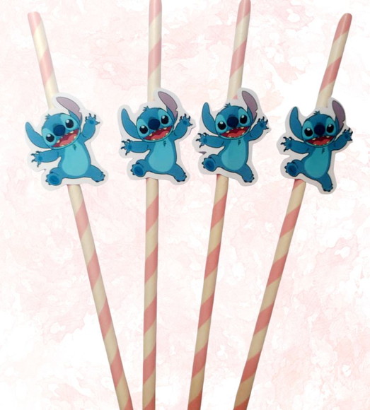 Canudo de Papel Personalizado Stitch - Imagem 3