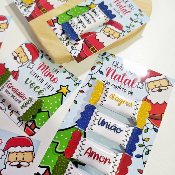 Card com 4 Balinhas Personalizada Natal - Imagem 3