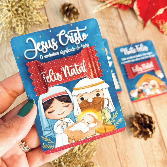 Card com Balinha Natal Cristão - Imagem 3