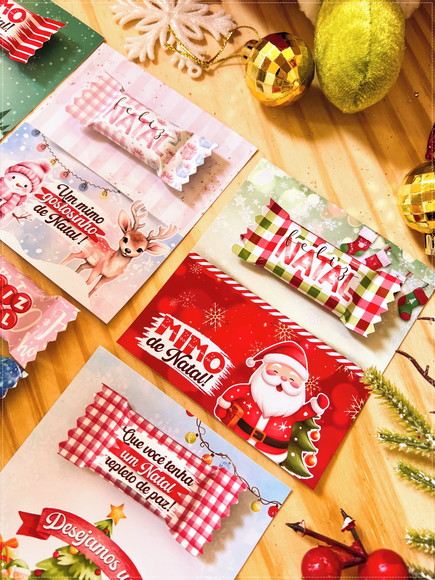 Card com Balinha Personalizada Brinde Natal - Imagem 3