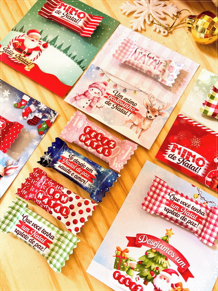 Card com Balinha Personalizada Brinde Natal - Imagem 2