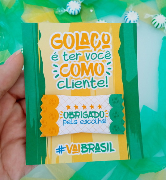 Card com Balinha Personalizada Copa do Mundo - Imagem 3