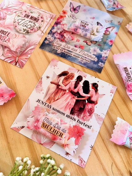 Card com Balinha Personalizada Dia da Mulher - Imagem 2
