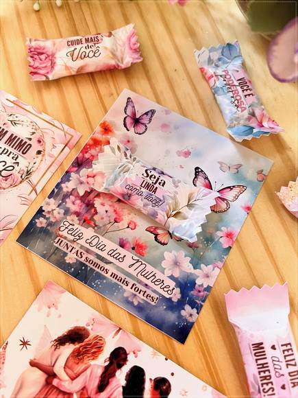 Card com Balinha Personalizada Dia da Mulher - Imagem 3