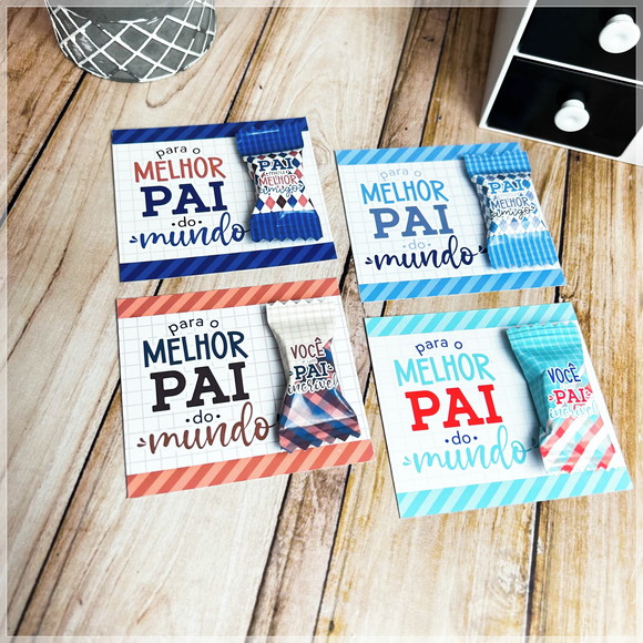 Card com Balinha Personalizada Dia dos Pais - Imagem 2