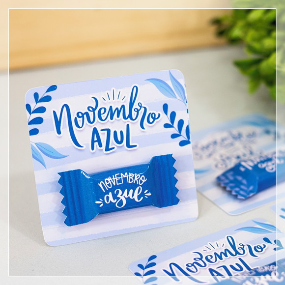 Card com Balinha Personalizada Novembro Azul - Imagem 3