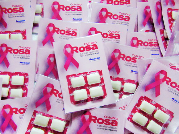 Card com Chiclete Brinde Outubro Rosa - Imagem 2