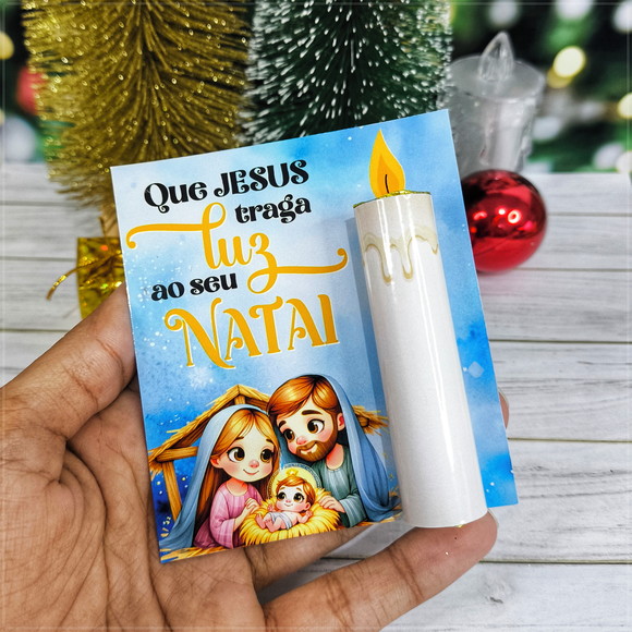 Card com Chocolate Baton Natal