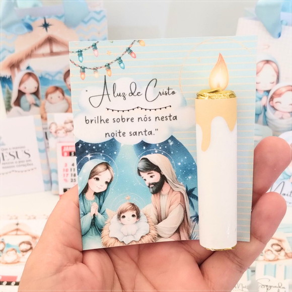 Card com Chocolate Baton Natal