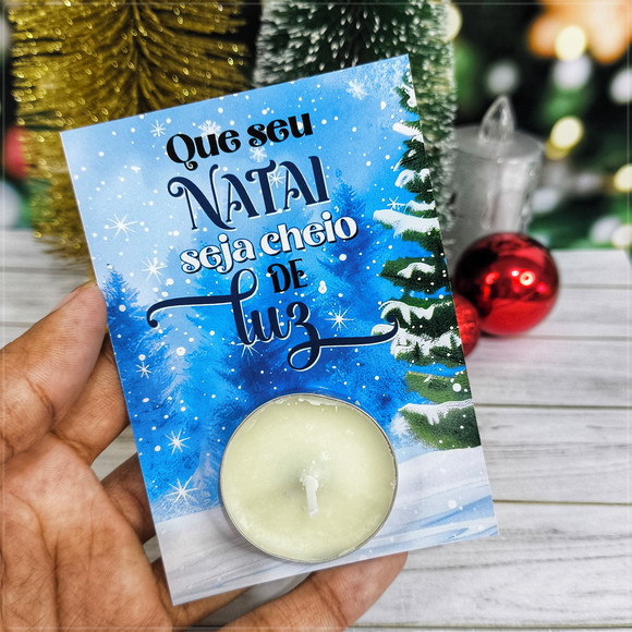 Card com com Vela Brinde Natal - Imagem 2