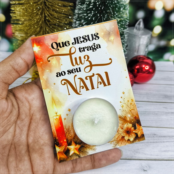Card com com Vela Brinde Natal