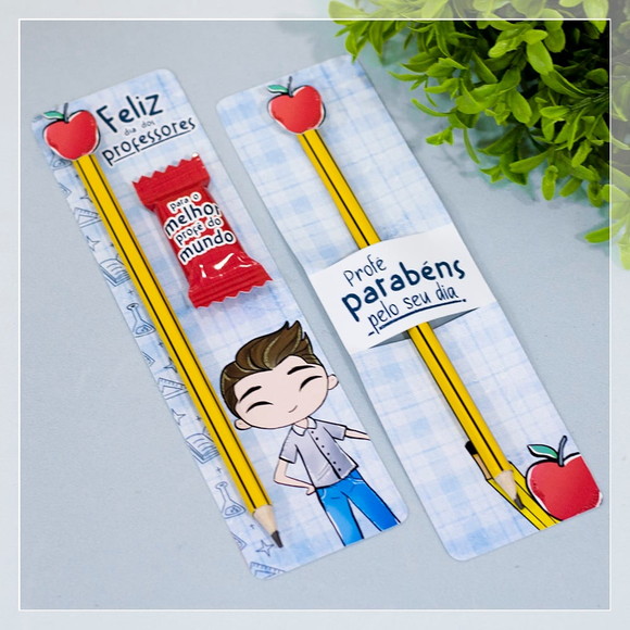 Card com Lápis e Balinha Dia dos Professores - Imagem 5