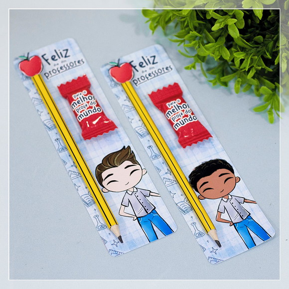 Card com Lápis e Balinha Dia dos Professores - Imagem 4
