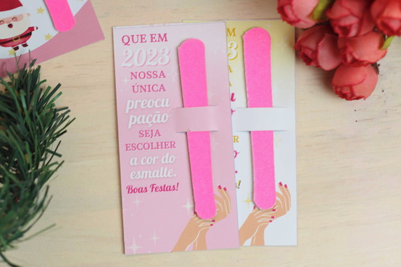 Card com Mini Lixa - Brinde Natal - Imagem 4