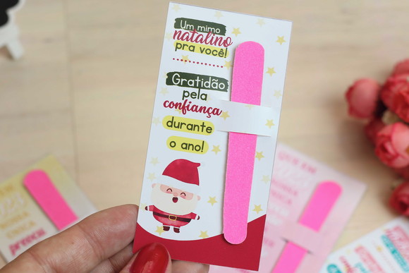 Card com Mini Lixa - Brinde Natal - Imagem 2