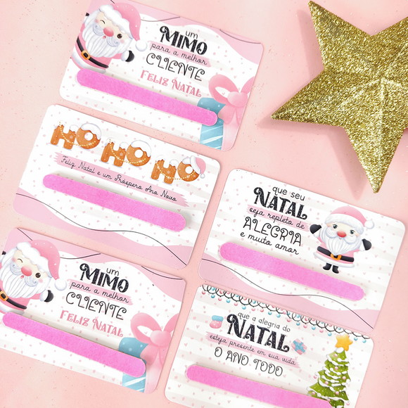 Card com Mini Lixa - Brinde Natal