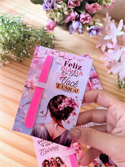 Card com Mini Lixa Personalizada Dia da Mulher - Imagem 4