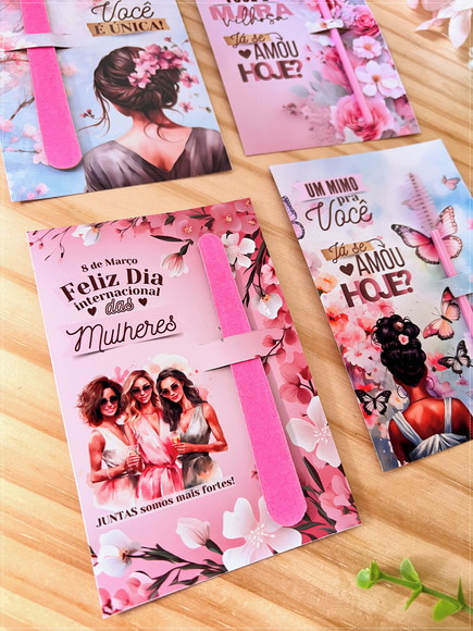 Card com Mini Lixa Personalizada Dia da Mulher - Imagem 2