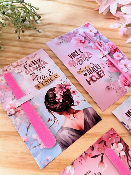 Card com Mini Lixa Personalizada Dia da Mulher - Imagem 3
