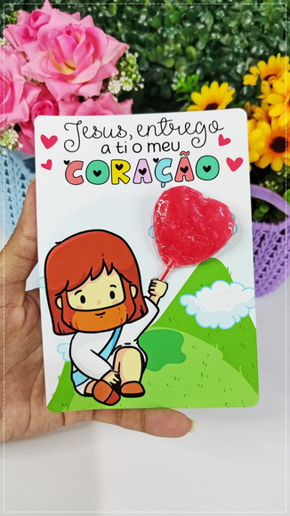 Card com Pirulito Brinde Cristão - Imagem 2