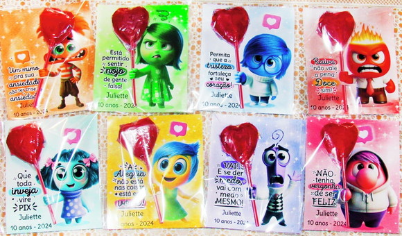 Card com Pirulito Emoções Divertidamente - Imagem 2