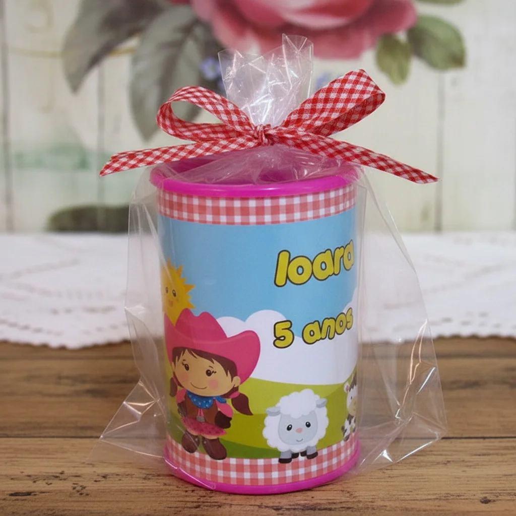 Cofrinho Personalizado Fazendinha Menina - Imagem 1