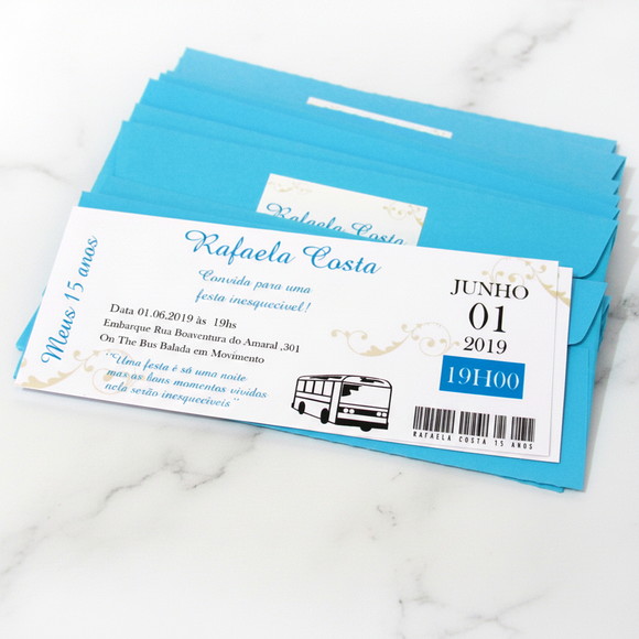 Convite Ingresso - Passagem de Ônibus - Imagem 3