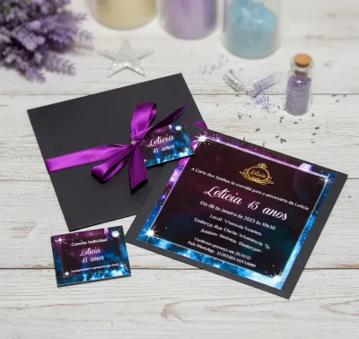 Convite Personalizado 15 Anos Galáxia