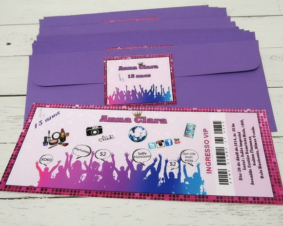 Convite Personalizado Ingresso Balada - Imagem 2