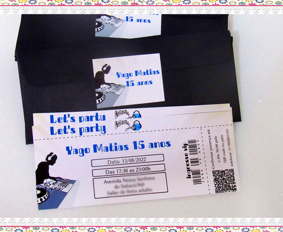 Convite Personalizado Ingresso Balada - Imagem 2