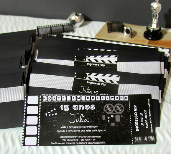 Convite Personalizado Ingresso Cinema