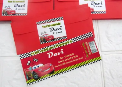 Convite Personalizado Ingresso de Carros