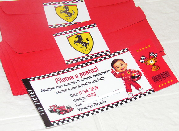 Convite Personalizado Ingresso de Fórmula 1 - Imagem 2