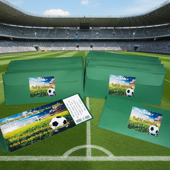 Convite Personalizado Ingresso Futebol