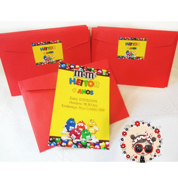 Convite Personalizado M&m´s - Imagem 2