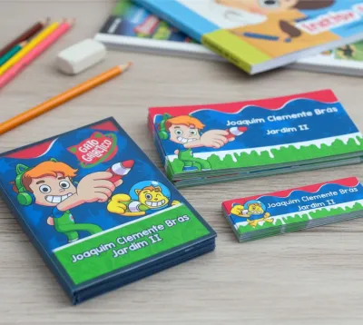 Etiquetas Escolares Gato Galáctico