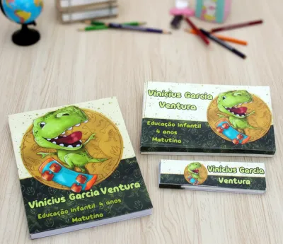 Etiquetas Escolares Personalizadas Dinossauro