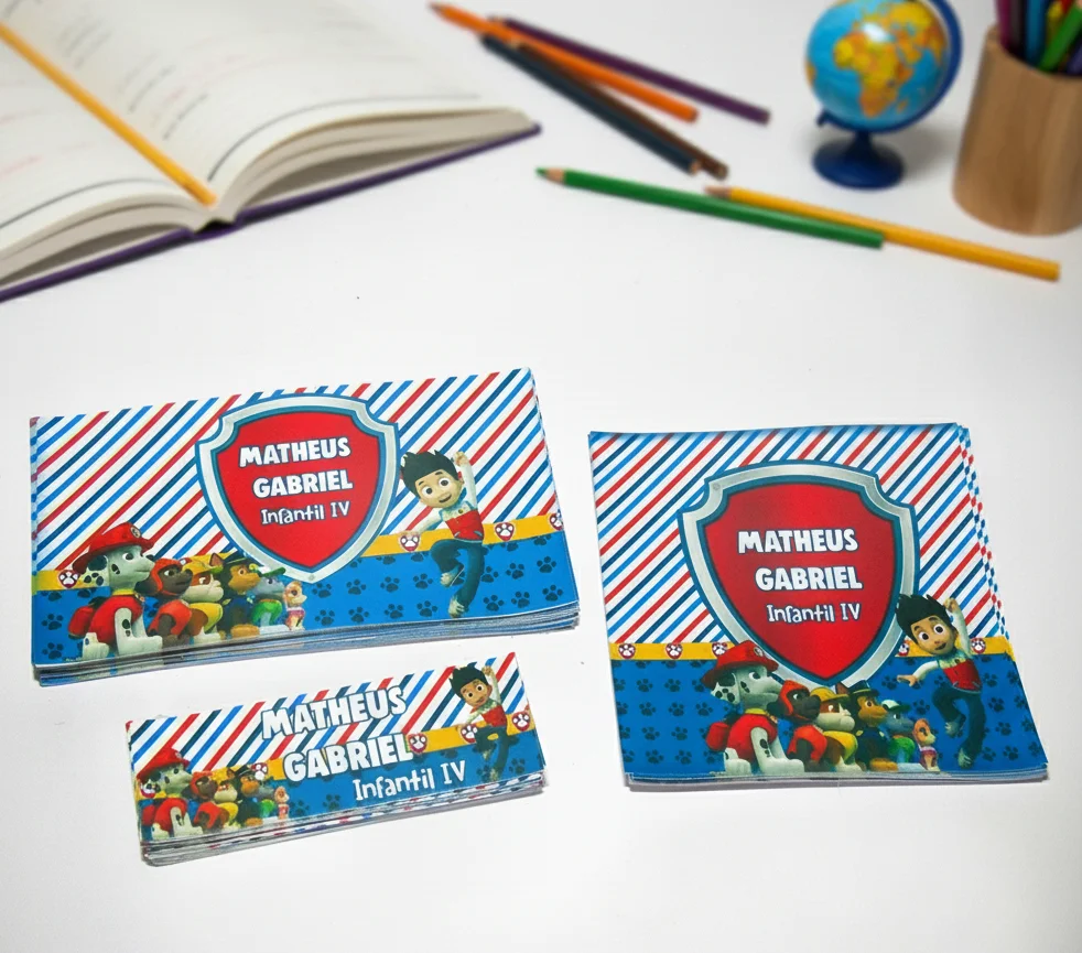 Etiquetas Escolares Personalizadas Patrulha Canina - Imagem 2