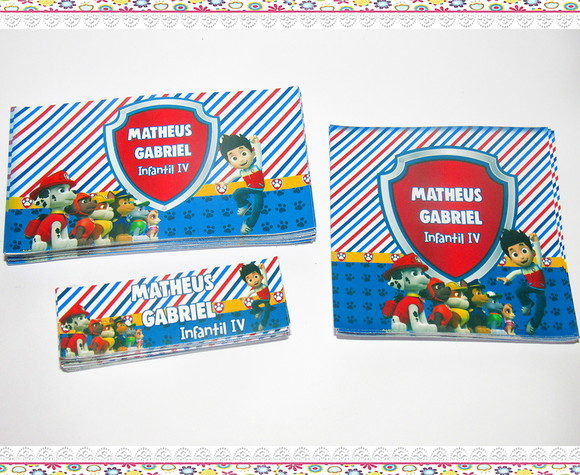 Etiquetas Escolares Personalizadas Patrulha Canina - Imagem 1