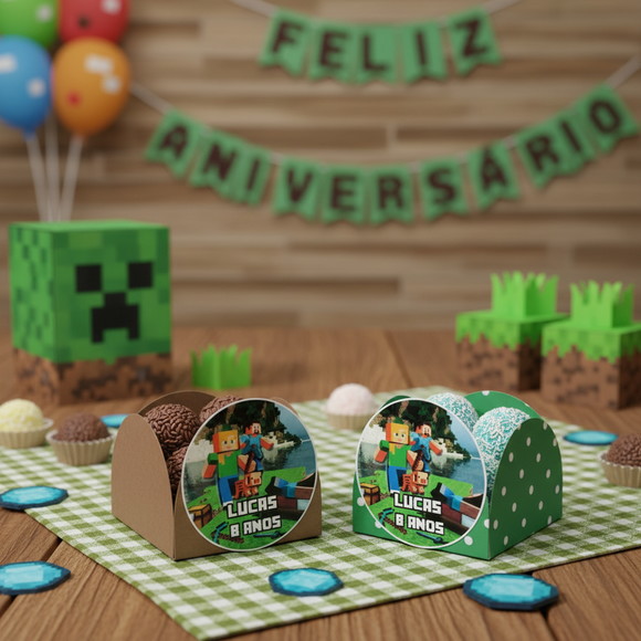 Forminha para Docinhos Minecraft ( 50 unidades)