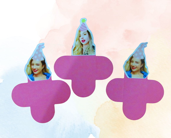 Forminha para Docinhos Personalizada Carinha de Festa ( 50 unidades)