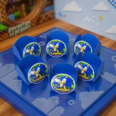 Forminha para Docinhos Personalizada Sonic  ( 50 unidades)