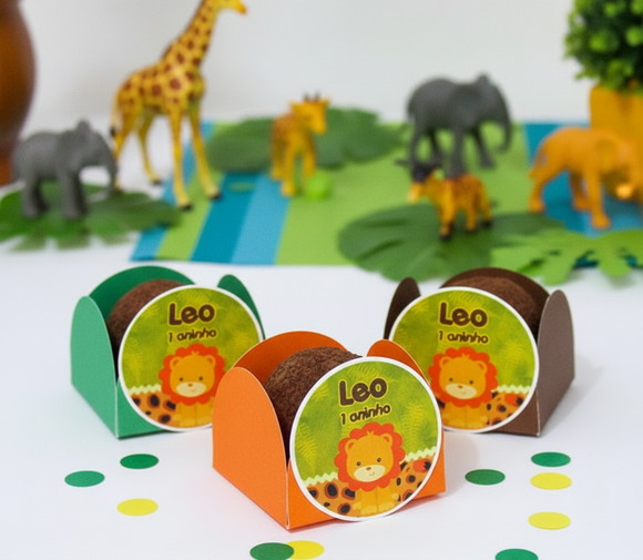 Forminhas para Docinhos Leãozinho Safari ( 50 unidades)