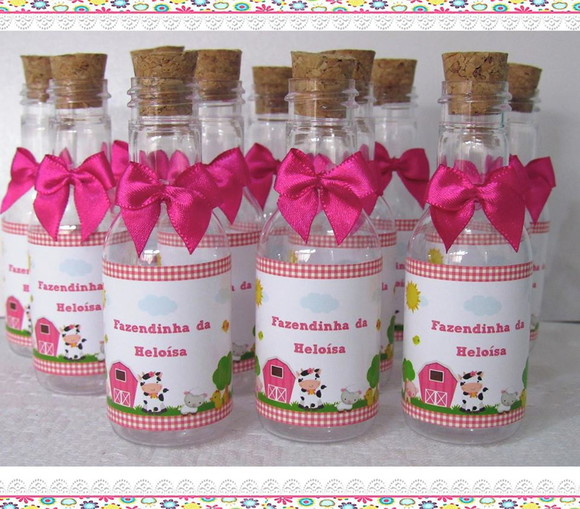 Garrafinha Lembrancinha Fazendinha Menina - Imagem 3