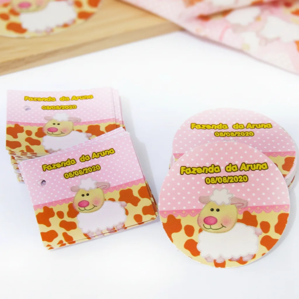 Kit Adesivo e Tag Fazendinha (30 pares) - Imagem 1