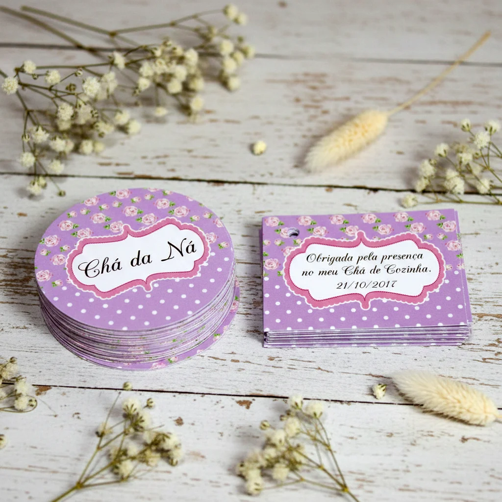 Kit Adesivo e Tag Floral (30 pares) - Imagem 3
