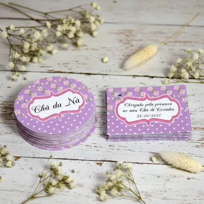 Kit Adesivo e Tag Floral (30 pares)
