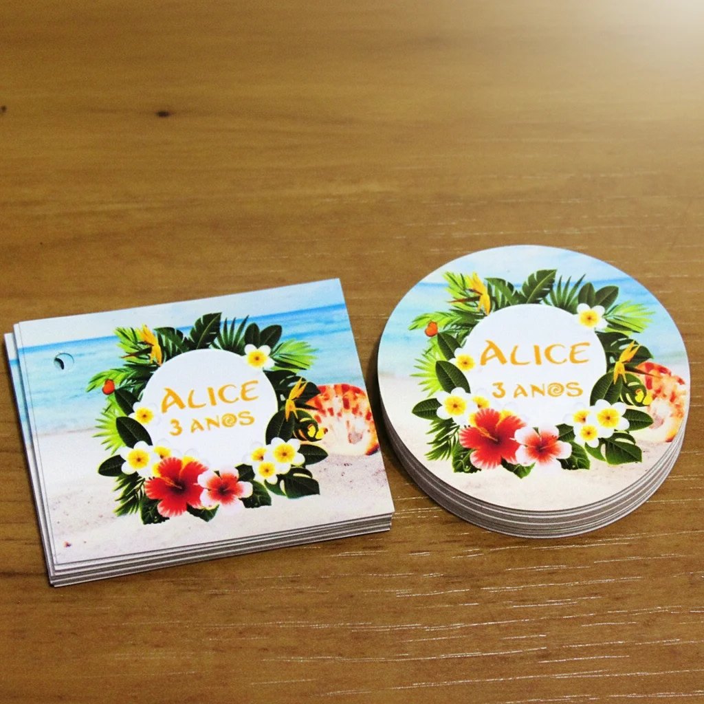 Kit Adesivo e Tag Moana (30 pares) - Imagem 3