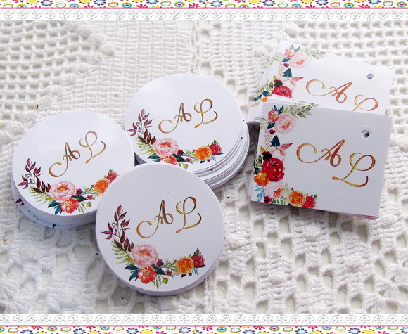 Kit Adesivo e Tag Personalizados Casamento (30 pares) - Imagem 2